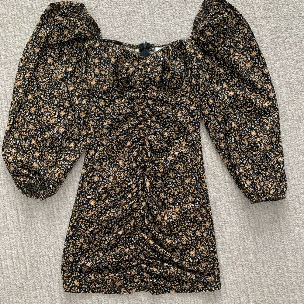 Top shop floral print mini dress size 2